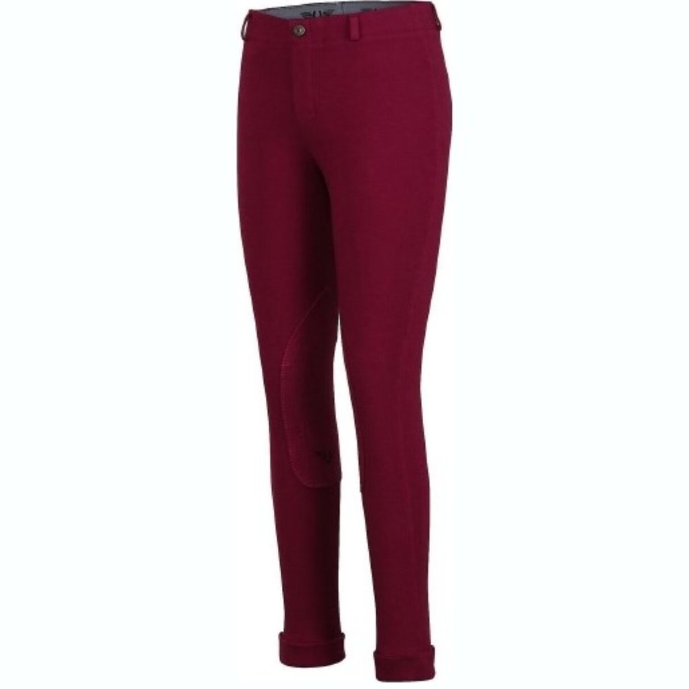 EQUESTRIAN‎ TuffRider Childs Lowrise Jodhpurs Plum size 2 NWT